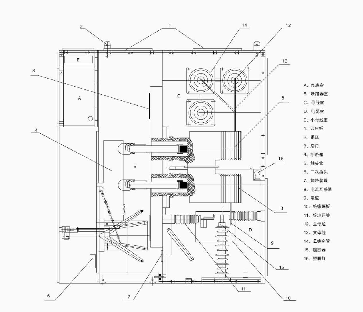 KYN61-40.5開(kāi)關(guān)柜圖示